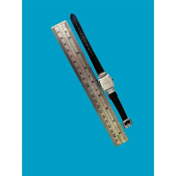 Ladies BRIGHTON Waterford Silver Plated Reversible Black/Red Band Watch - Picture 5 of 8